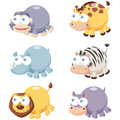 Cute animal set illustration of cartoon Stock Photography