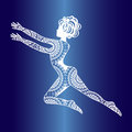 Dancing girl icon funky and creative elegant and fun Royalty Free Stock Image