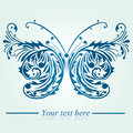 Decorative butterfly hand drawn design element Stock Images