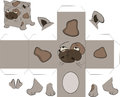 A dog cube toy for assemblage the doggie Royalty Free Stock Image