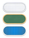 Education banners set of paper blackboard and blueprint Stock Photo