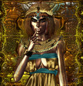 Egypt on her mind this portrait depicts an ancient egyptian queen deep in thought Stock Images