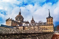 El escorial monastery back november royal seat and of san lorenzo de residence of some kings of spain and spanish royal Royalty Free Stock Photography
