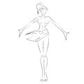 Female body painted on a white background Royalty Free Stock Photography