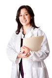 Female doctor physician with chart Stock Images