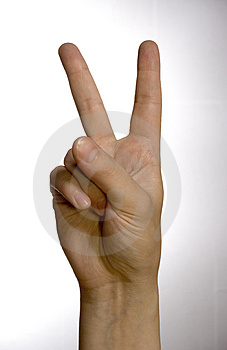 Hand Over White Stock Images