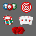 Games icons on a gray background Royalty Free Stock Photo
