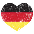 Germany heart shaped retro flag i love vintage grunge style Stock Photos