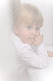 Girl window portrait Royalty Free Stock Images
