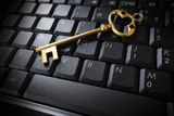 Gold key Stock Image