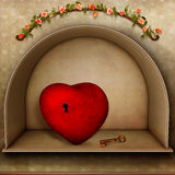 Heart with key Stock Images