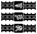 Indian design mexican tribal symbols set eps Royalty Free Stock Images