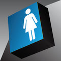 Information cube female figure info is used in various places of concentration of people railway stations airports and more vector Stock Images