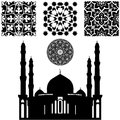 Islamic pattern vector of different on white backgraund Stock Images