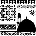 Islamic pattern vector of different on white backgraund Stock Photography