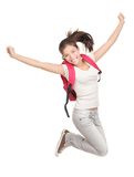 Jumping student Royalty Free Stock Photos