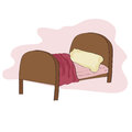 Kid bed illustration in vector format Stock Photography