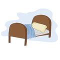 Kid bed illustration in vector format Stock Photos