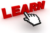 Learn text with computer cursor Royalty Free Stock Images