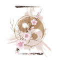 Letter z in asian style capital with hand drawn elements eps Royalty Free Stock Photos