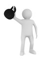 Man with kettlebell d image Royalty Free Stock Images