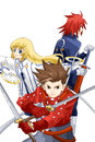 Man woman people anime warriors character cartoon style command of holding swords in vector illustration done in on a white Royalty Free Stock Photography