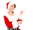 Miss Claus presenting something Royalty Free Stock Photo