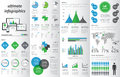 Modern infographic set with electronic devices ve huge pack of info graphic elements Stock Photos