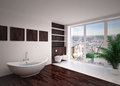 Modern interior of bathroom in house apartment Royalty Free Stock Images