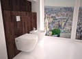 Modern interior of bathroom in house apartment Stock Photography