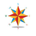 Multicolored star compass abstract vector illustration Stock Images