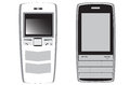 Old model mobiles of that used to famous in past Stock Images