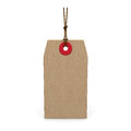 Paper tag d render illustration isolated on white Royalty Free Stock Photography