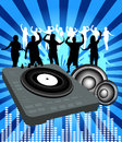 Party time background with people dancing Stock Image