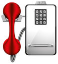 Payphone phone mobile isolated vector illustration eps Royalty Free Stock Photos
