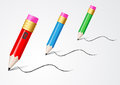 Pencil illustration background of on white Stock Image