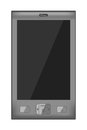 Phone modern silver smartphone isolated on white Royalty Free Stock Image