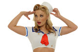 Pinup sailor girl Royalty Free Stock Photo