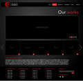 Portfolio template web designer perfectly suite for design studios or freelance designer Stock Photos