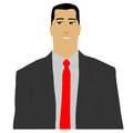 Posture of a businessman alone standing Stock Photo