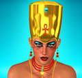 The power of beauty this portrait is an homage to egyptian queens who used their to rule over all Stock Photos