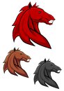 Powerful stallion in cartoon style for mascot or tattoo design Royalty Free Stock Image