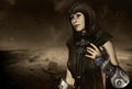 Priestess of the apocalypse d rendering a end times Stock Photography