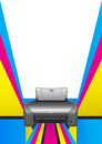 Printer chromatic printing color cmyk Royalty Free Stock Photo