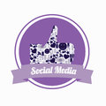 Purple like abstract icon on white background Royalty Free Stock Image