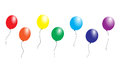 Rainbow balloons ballons for decoration isolated on white Stock Images