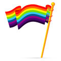 The rainbow flag isolated illustration Royalty Free Stock Images