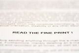 Read the fine print Royalty Free Stock Photo