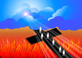 Road to salvation illustration of heaven Royalty Free Stock Photos