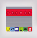 Schedule business illustration about by graphics and icons Royalty Free Stock Images